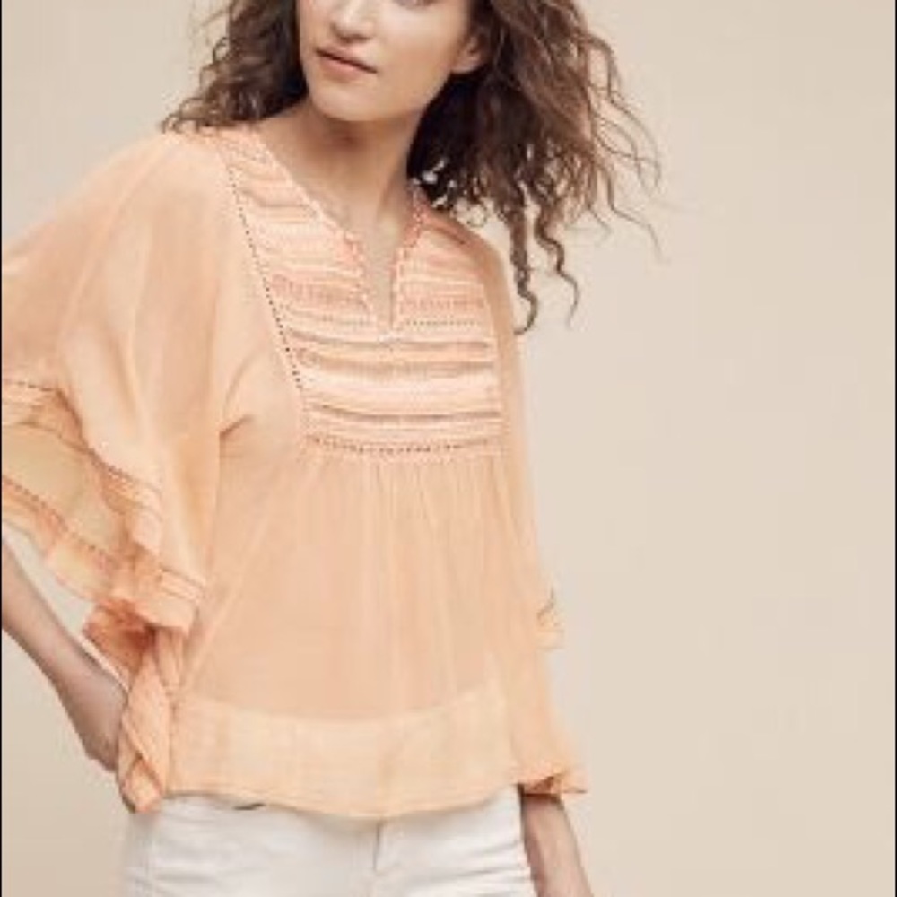 Anthropologie Sedona Top Pink XL